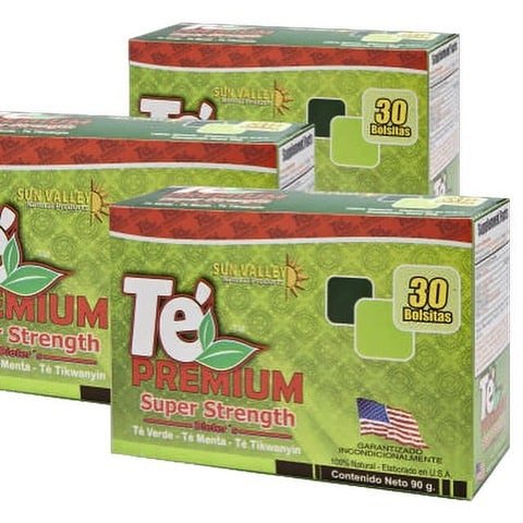 Té Premium Super Strength, caja de 30 bolsitas, 90 gramos